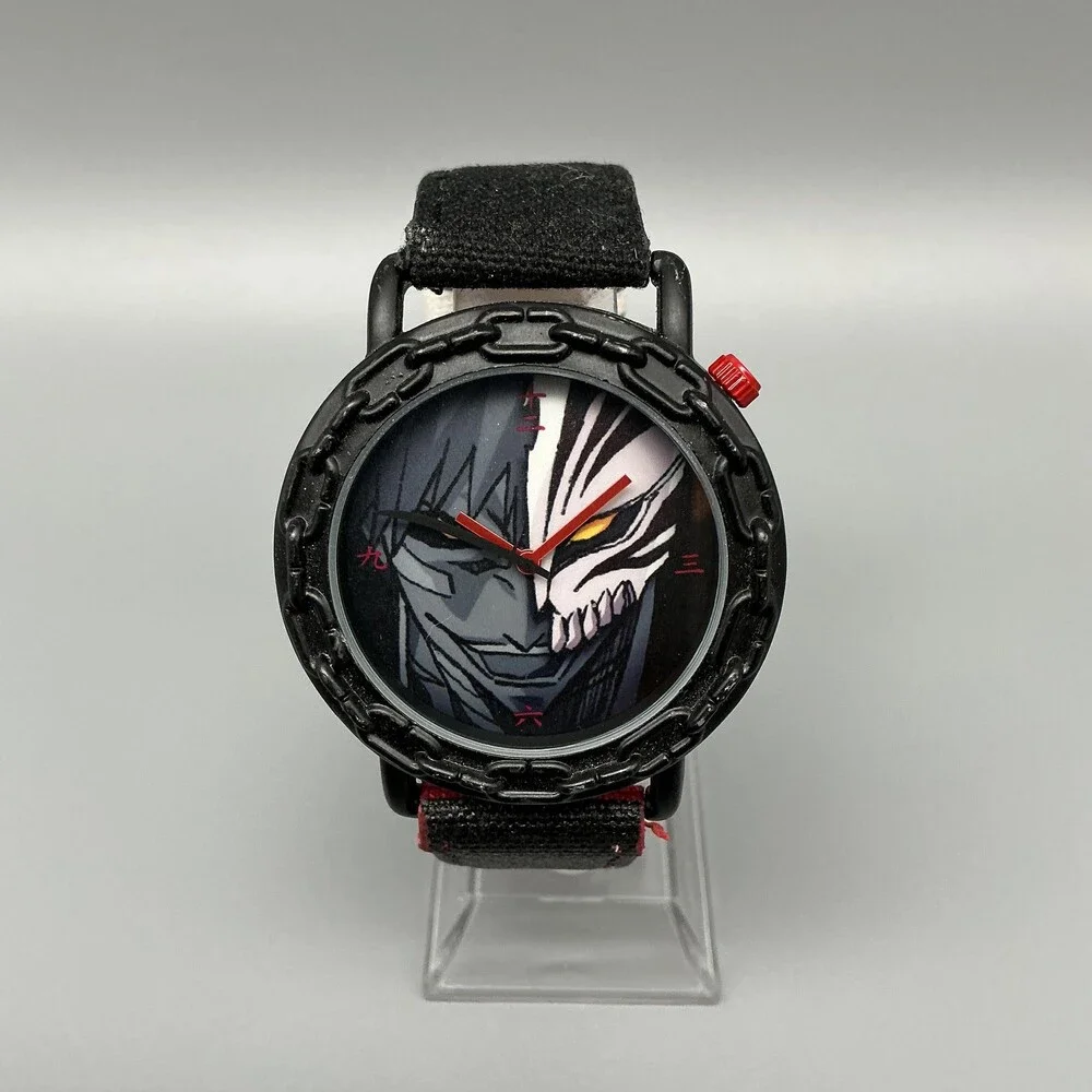 Bleach Loot Crate Exclusive Mens Watch 42mm Anime Black Red Canvas New Battery